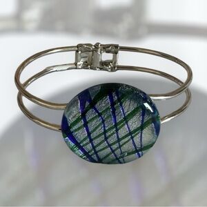 Silver and Blue Bracelet